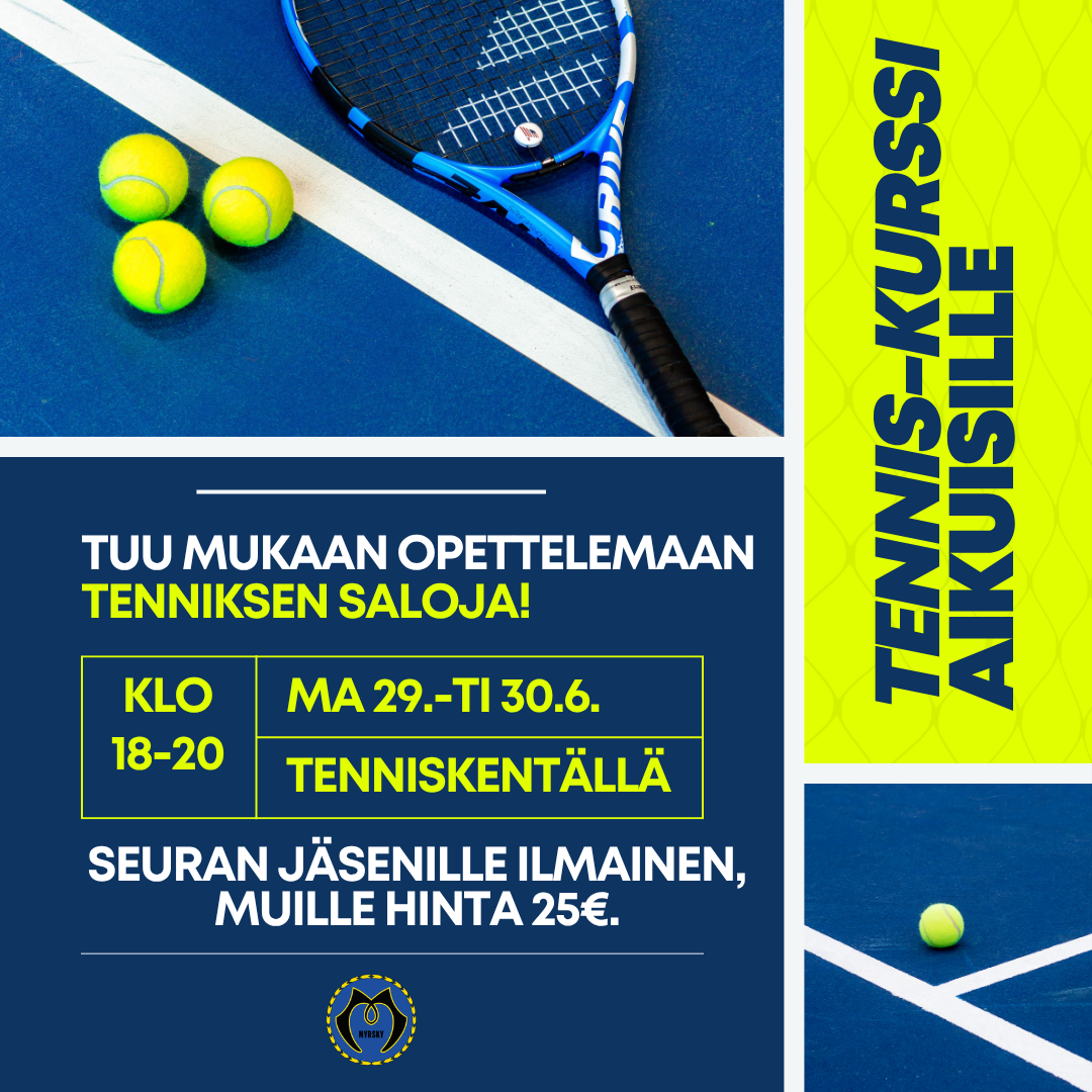 Tenniskurssi aikuisille
