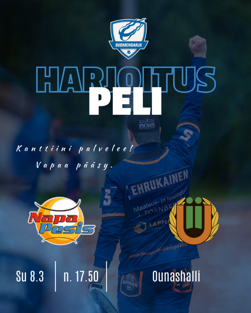 Suomarin miehet avaavat kauden harjoituspelillä Iin Urheiljoita vastaan Ounashallissa.