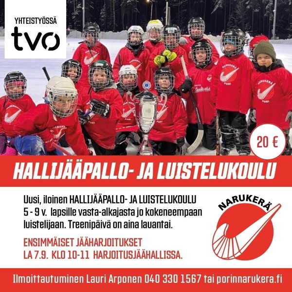 TVOn jääpallokoulu alkaa taas! 🤩