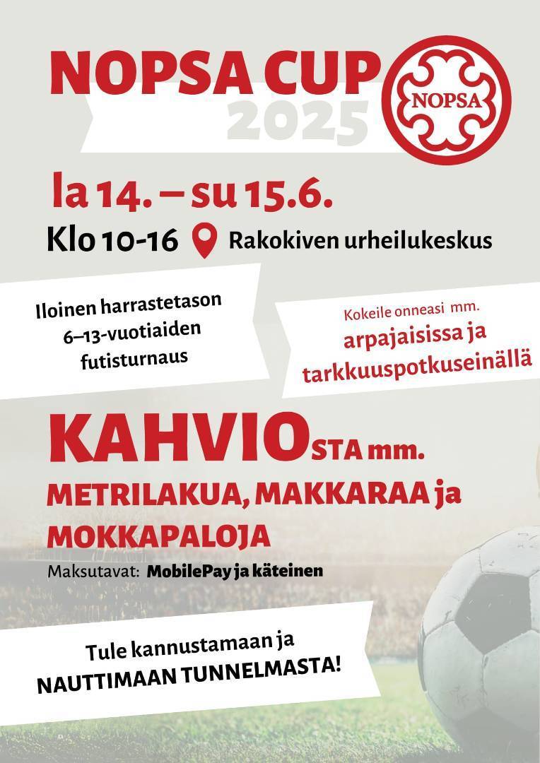 Nopsa Cup 2025 - 14.-15. Kesäkuuta