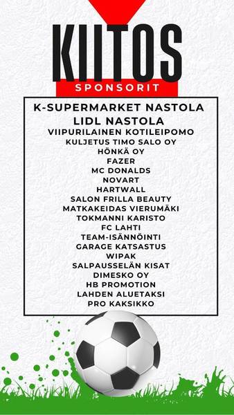 Nopsa Cup kiittää!