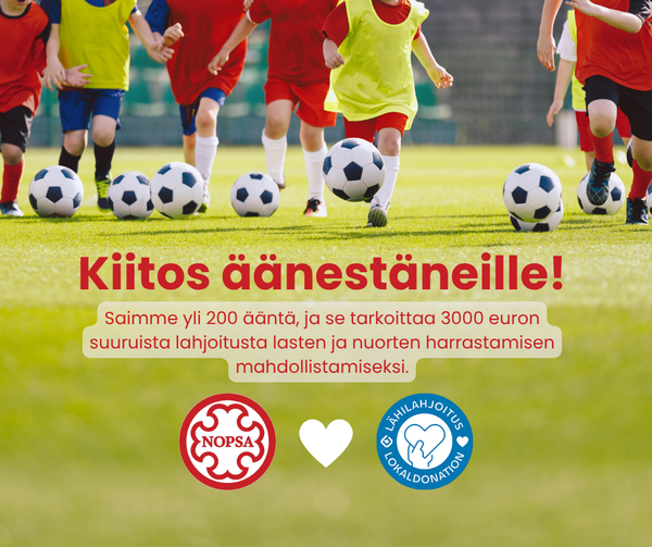 Kiitos Lähilahjoituksessa äänestäneille