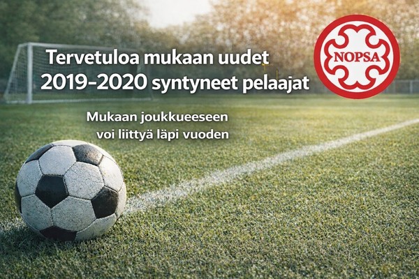 Tervetuloa mukaan kaudelle 2026 uudet 2019–2020 syntyneet pelaajat!