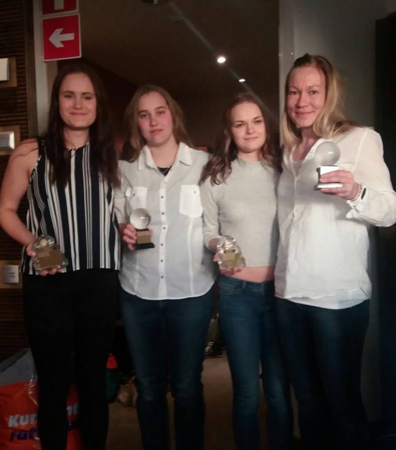 Naisten joukkueen palkitut