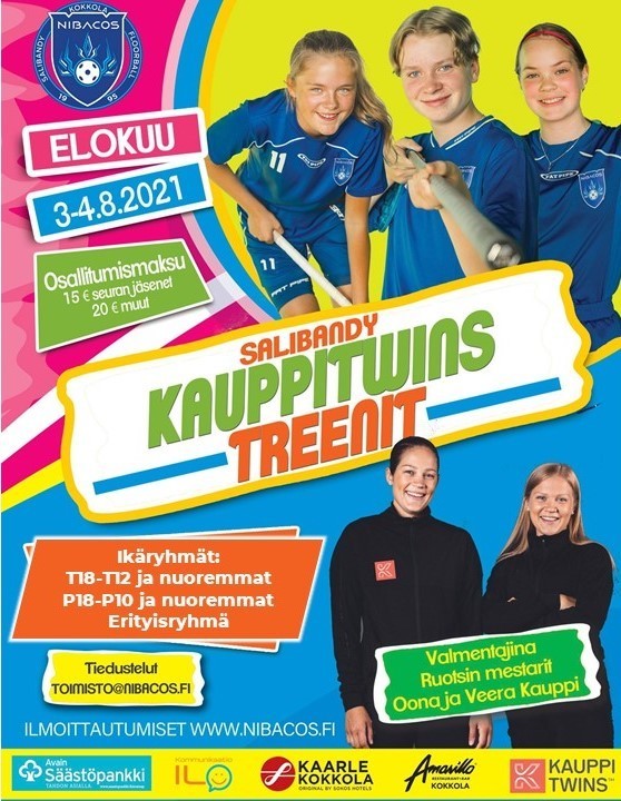 KauppiTwins -treenit Oona ja Veera Kaupin kanssa 3-4.8 Kampushallilla