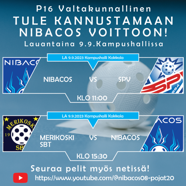 P16:n kotiturnaus lauantaina 9.9. Kampuksella