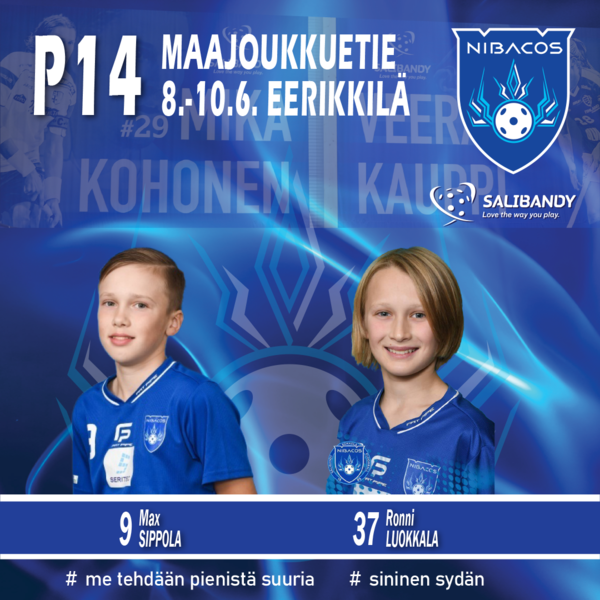Max ja Ronni Maajoukkuetieleirille