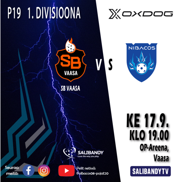 ​P19-joukkueella keskiviikkona paikallispeli Vaasassa