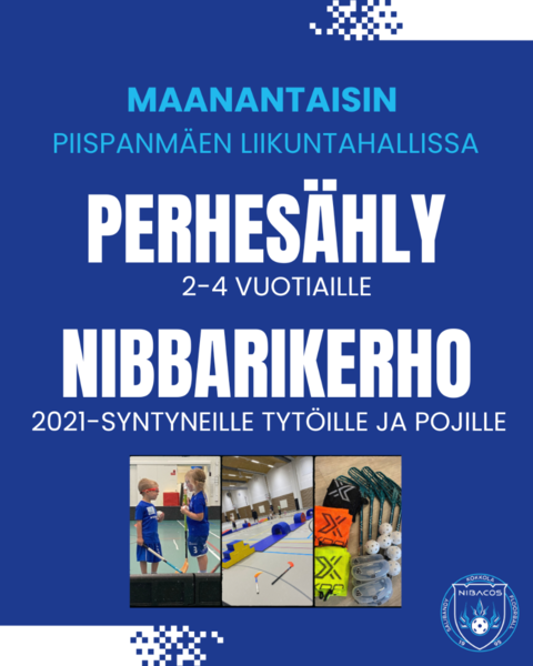Perhesählyyn ja Nibbarikerhoon ovat uudet pelaajat tervetulleita koko kauden ajan!