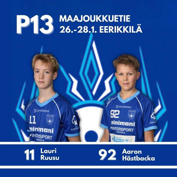 ​P13-pojat Eerikkilään Maajoukkuetielle