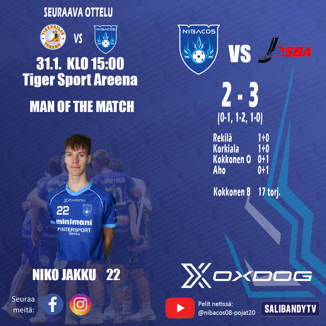 Josba niukasti parempi