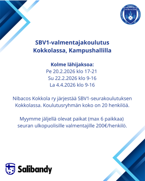 SBV1 koulutus Kokkolassa