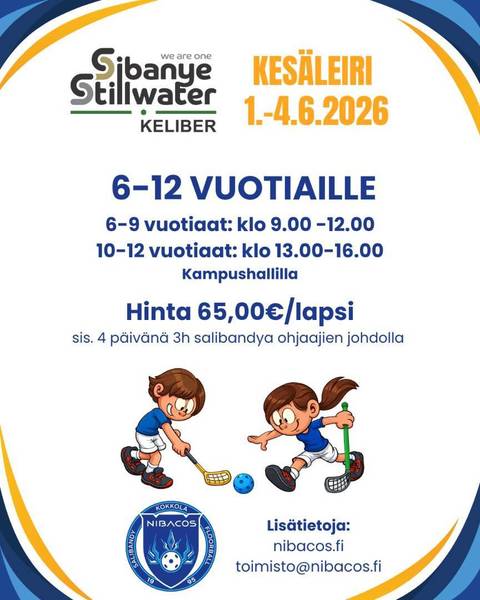 Keliber Kesäleiri 1.-4.6.2026 Kampushallilla