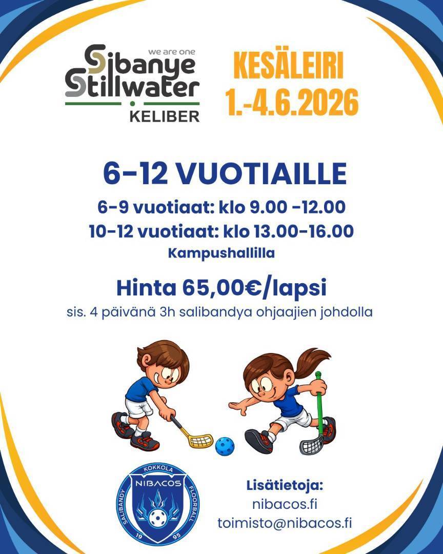 Keliber Kesäleiri 1.-4.6.2026 Kampushallilla