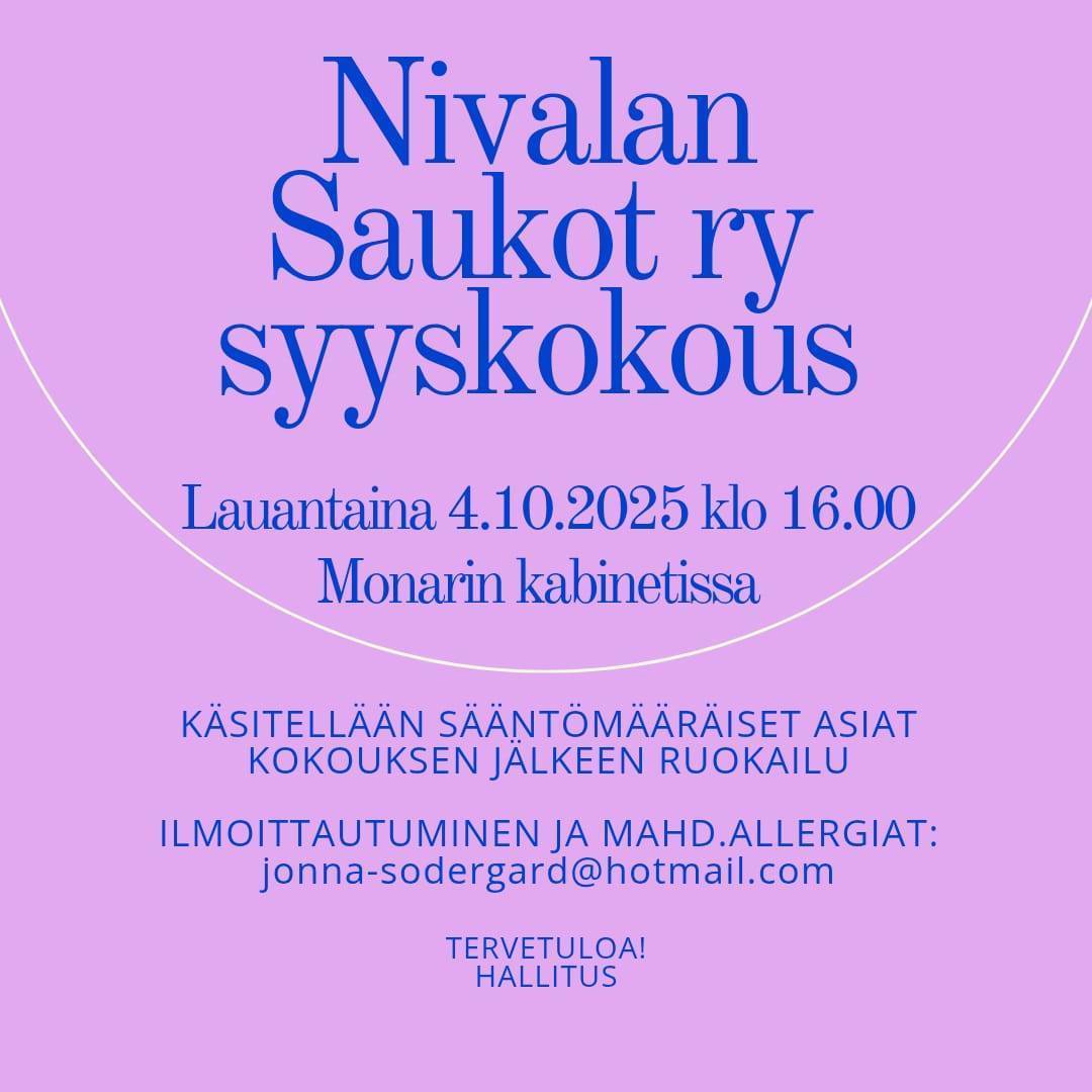 4.10.25 Sääntömääräinen Syyskokous