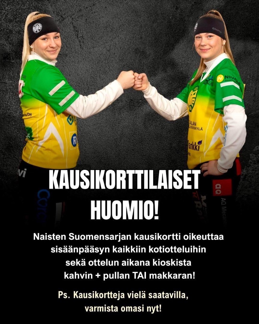 Kausikorttilaiset huomio!