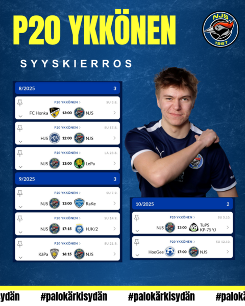 P20 Ykkösen syyskausi käynnistyy 