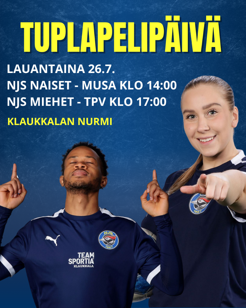 TUPLAPELIPÄIVÄ LAUANTAI 26.7