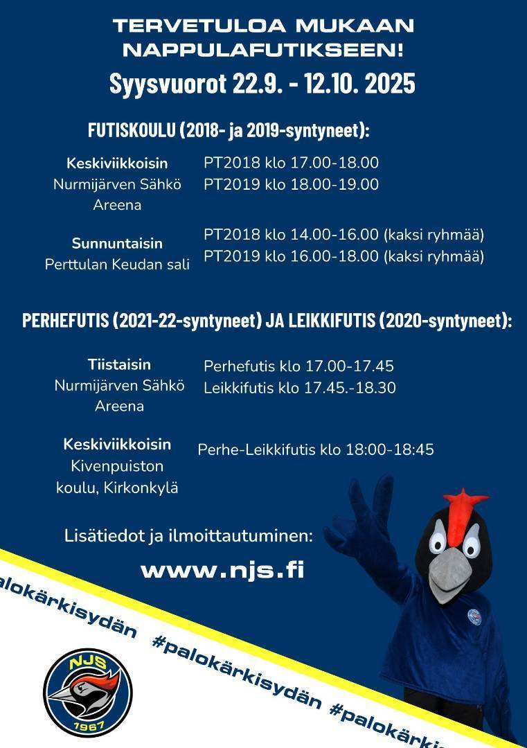 Syysvuorot 22.9.-12.10.