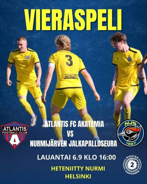 OTTELUENNAKKO ATLANTIS FC AKATEMIA vs NJS