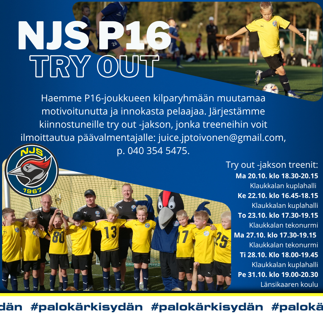 Try Out P2016 kilpajoukkueeseen