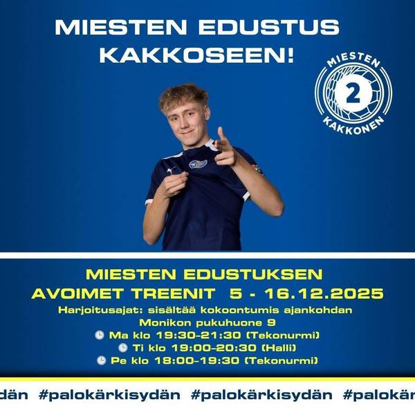​Nurmijärven Jalkapalloseura pelaa miesten Kakkosessa kaudella 2026!