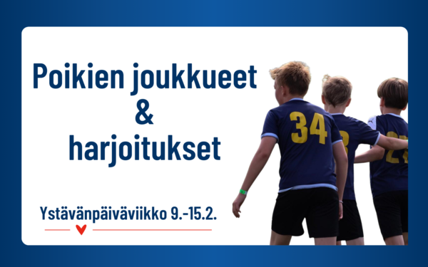 Tervetuloa mukaan NJS poikajoukkueisiin!