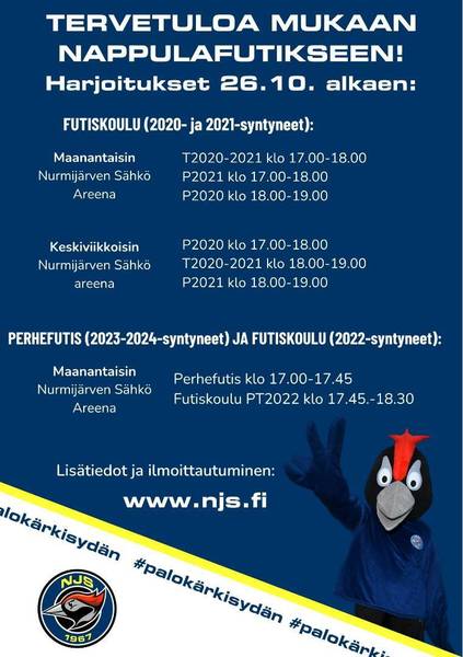 TYTTÖJEN OMA FUTISKOULU RYHMÄ 26.10. ALKAEN!