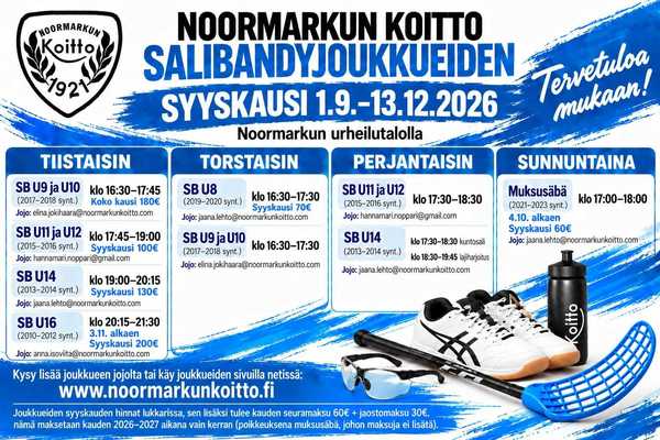 Salibandyjoukkueiden syyskausi 2026