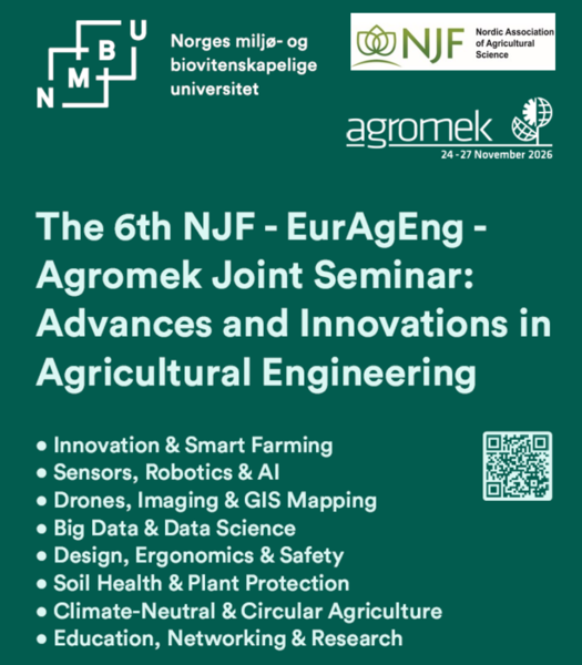 6th NJF – EurAgEng – Agromek Joint Seminar: Advances and Innovations in Agricultural Engineering