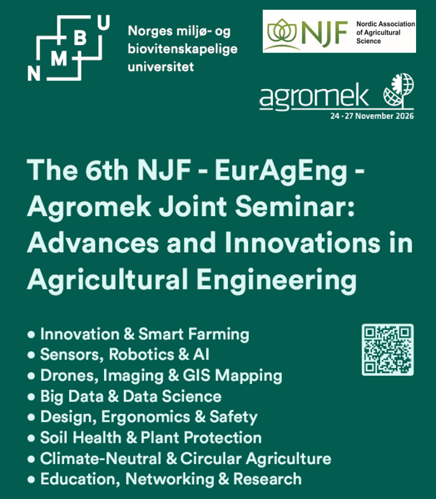 6th NJF – EurAgEng – Agromek Joint Seminar: Advances and Innovations in Agricultural Engineering