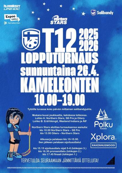 T12 lopputurnaus Kameleontenilla!