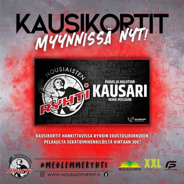 Kausikortit myynnissä nyt!!!