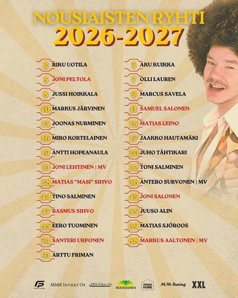 MIESTEN EDUSTUS 2026 - 2027