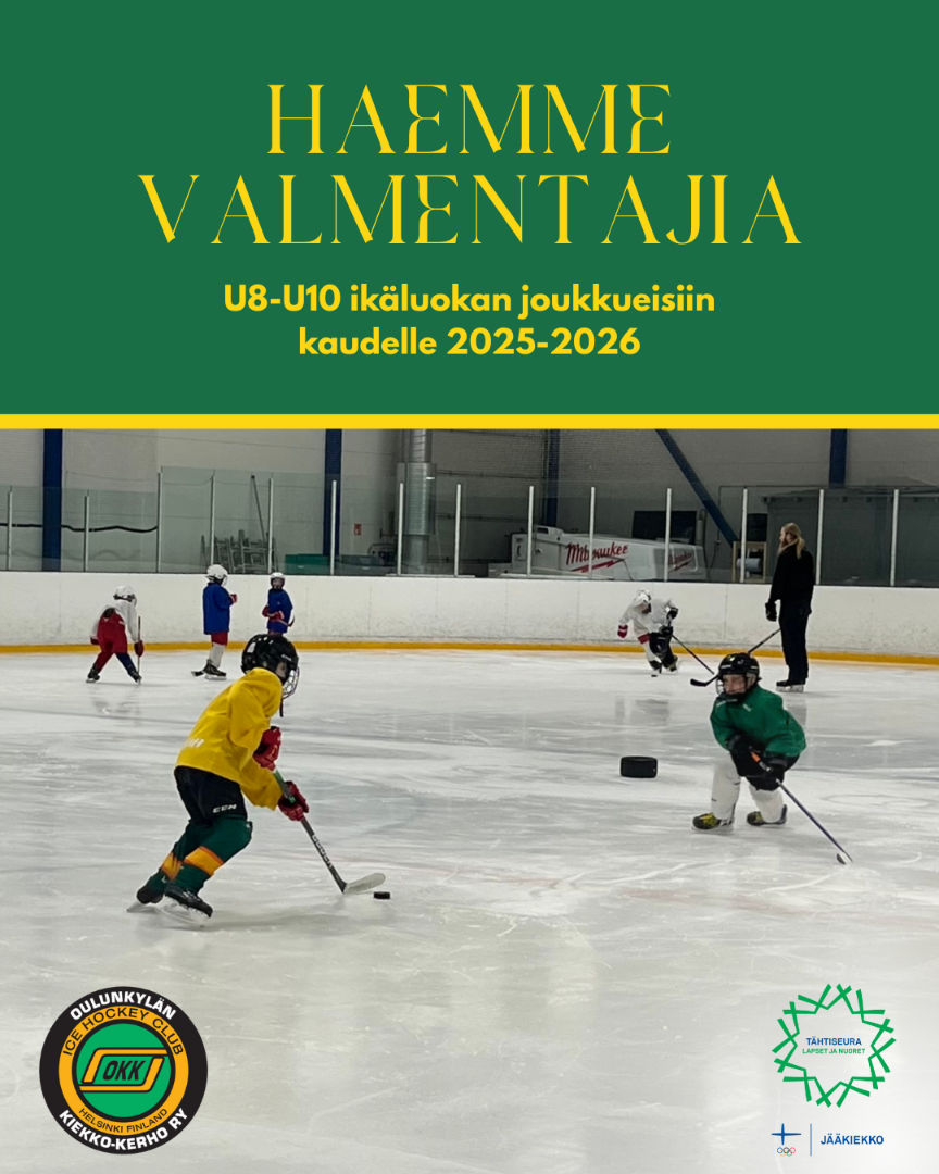 OKK hakee valmentajia U8-U10 ikäluokan joukkueisiin kaudelle 2025-2026