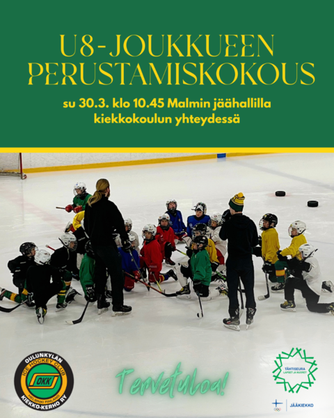 U8-joukkueen perustamiskokous 30.3.