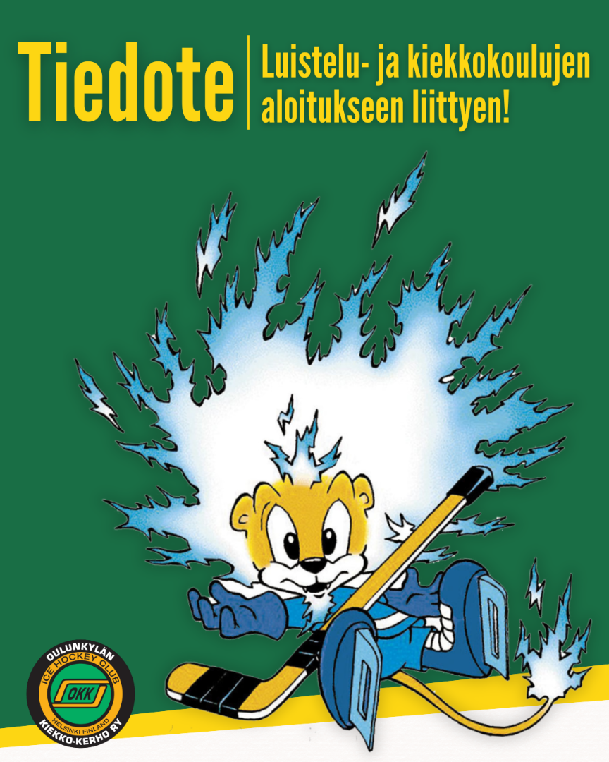Tiedote Luistelu- ja kiekkokoulujen aloitukseen liittyen
