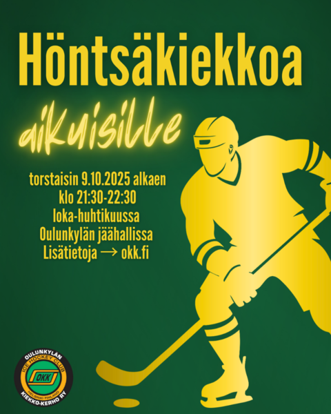 Aikuisten Höntsäkiekko alkaa!