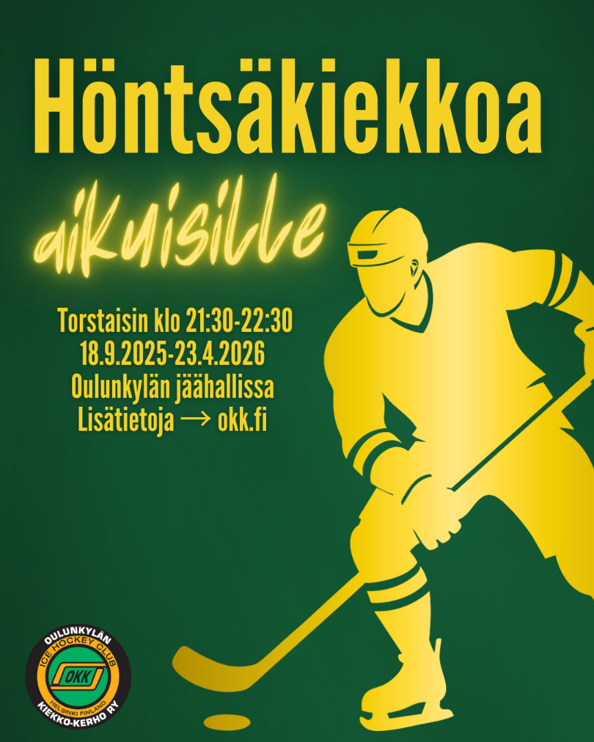 Aikuisten Höntsäkiekko alkaa!