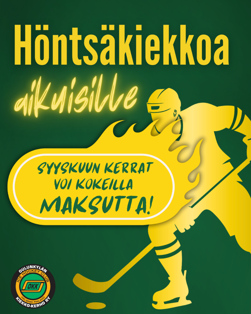 Aikuisten höntsäkiekko – Syyskuun kerrat voi tulla kokeilemaan maksutta