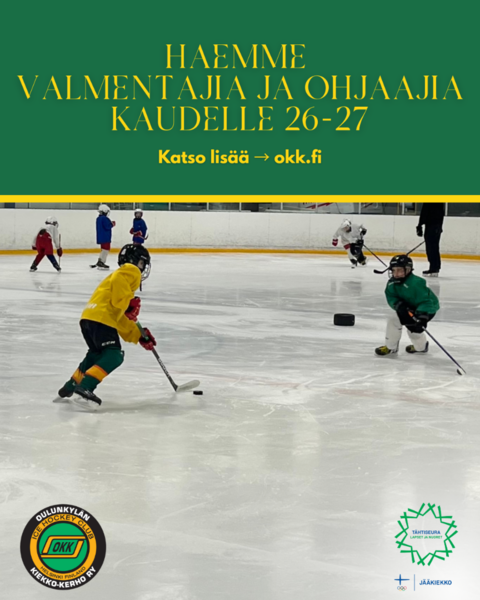 Haemme valmentajia ja ohjaajia!