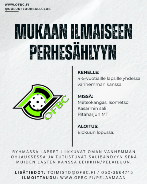 Maksuttomat perhesählyt 4-5-vuotiaille