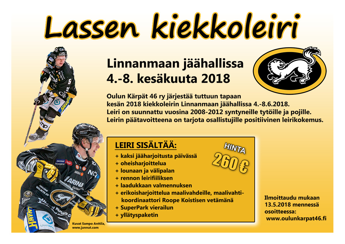 Lassen kiekkoleiri Linnanmaalla 4.-8.6.2018