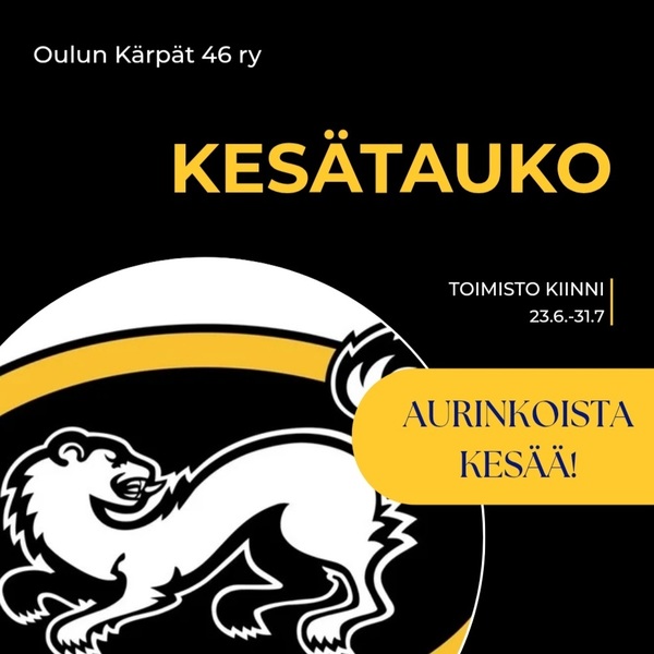 Toimisto kiinni - aurinkoista kesää!