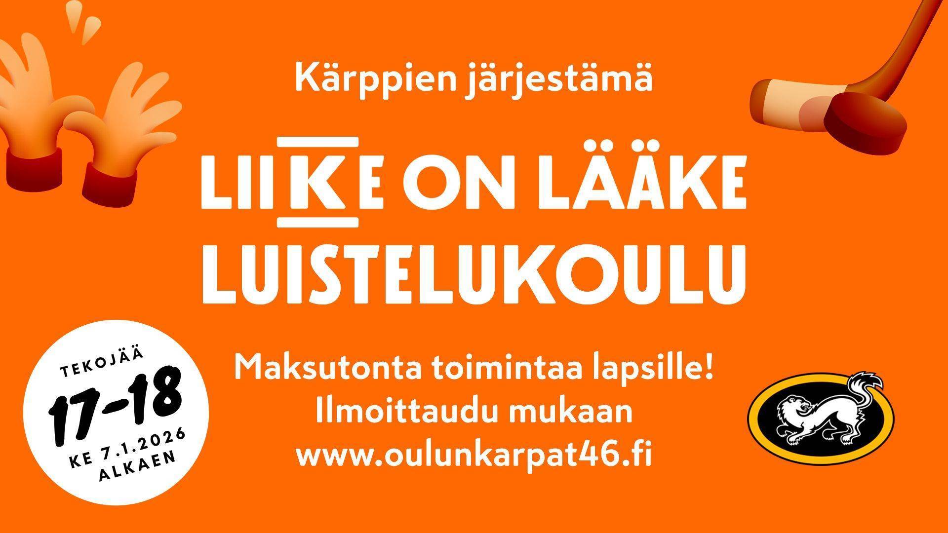 Maksutointa toimintaa - ilmoittaudu ja voita CCM luistimet!