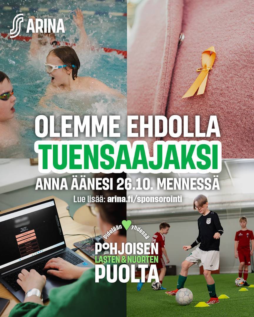 Oulun Lohet mukana Arinan tuessa – äänestä meitä!