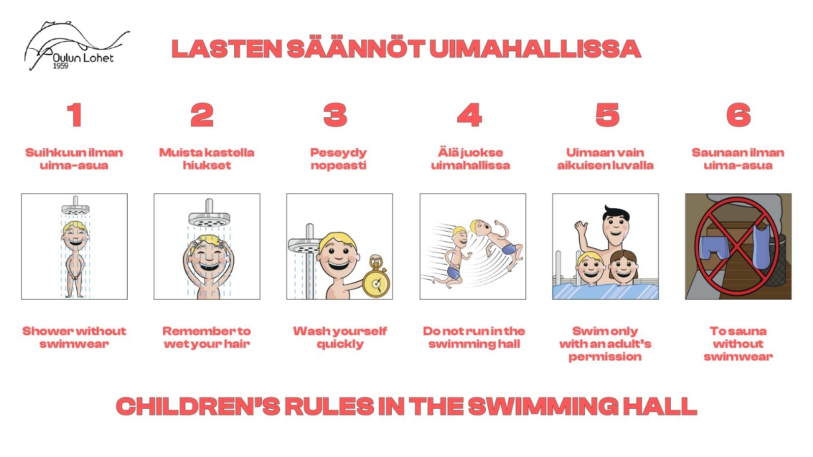 Lasten säännöt uimahallissa