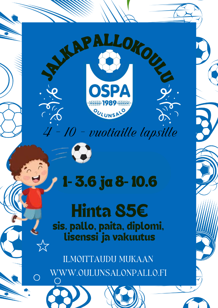 Jalkapallokoulu 2026 ILMOITTAUTUMINEN AUKI!