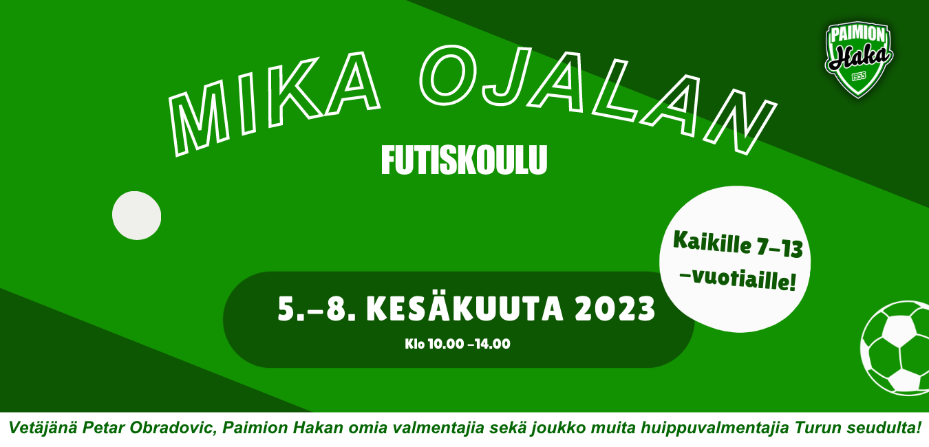 Mika Ojalan Futiskoulu järjestetään 5.-8.6.