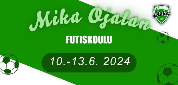 Mika Ojalan Futiskoulu tänä kesänä 4-päiväisenä 10.-13.6.
